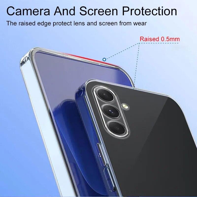 Роскошный кристально чистый силиконовый мягкий чехол для Samsung Galaxy S24 S23 S21 FE S22 Plus, ультратонкая задняя крышка, ультратонкий корпус S23 + S 24