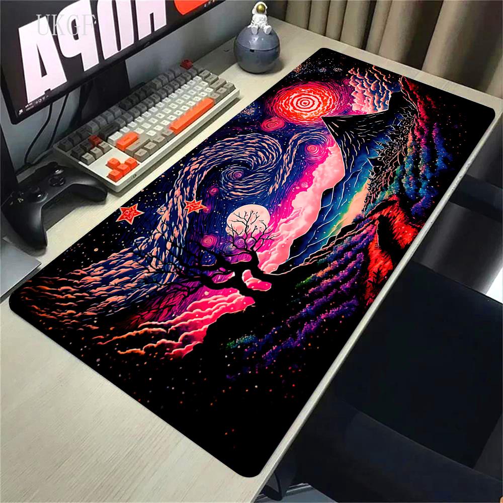 900x400 HD Print Rubber Mouse Pad Landscape Mountain Sunset Cartoon Mouse Pad XXL Extended Mouse Pad Pc Computer Non-slip Carpet