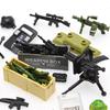 BrickBounty Guns Weapons Weapon Pack Compatible with Major Brand Building Includes Military WWII Military SWAT and Ammo 130-Pcs - - Blocks, Helmets,