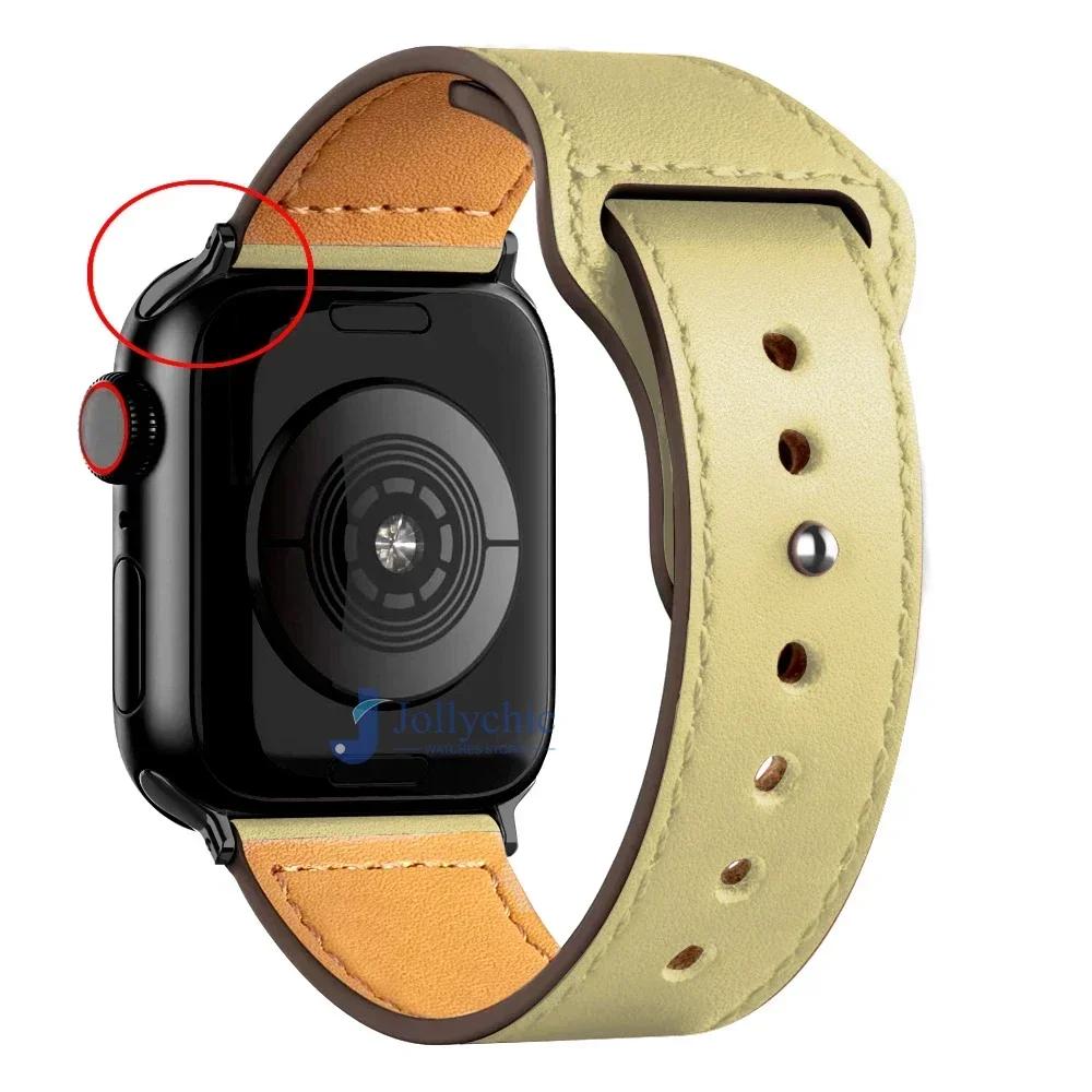 Ремешок из кожи для часов Apple Watch Band 44 мм 45 мм 41 мм 40 мм 42 мм 38 мм 49 мм 45 мм браслет Correa IWatch Series 8 Ultra 3 6 SE 7 ремешок