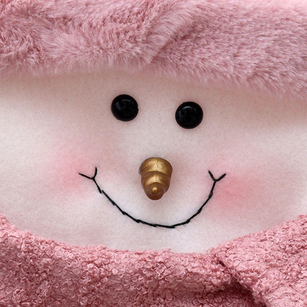 Large Capacity Pink Christmas Socks Santa Claus/Snowman/Elk Hanging Sock Pendant  Holiday Party