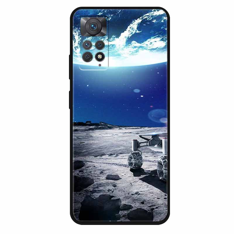 Чехол For Xiaomi Redmi Note 11 Pro 5G Чехол Крутой Космос Мягкий Силикон ТПУ Чехлы Для Xiaomi Redmi Note 11Pro 5G Волк Защитный Корпус