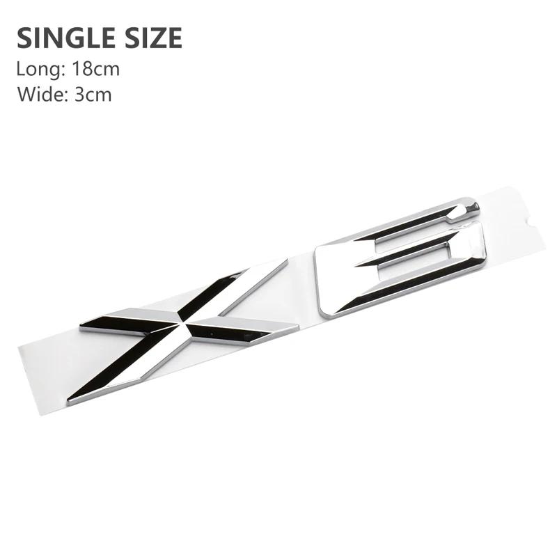 3D Car Letters Trunk Badge Sticker For BMW X1 E84 F48 X3 E83 G01 F25 X4 F26 G02 X5 E53 F15 E70 X6 E71 F16 Emblem Logo Lettering BV7