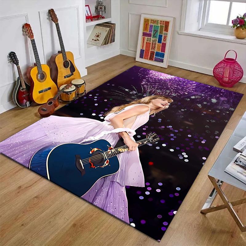 1pc Taylor Swift2 Design Printed Area Rug Carpet for Bedroom Living Room Home Decor Rugs Mat Non Slip Mat Rug for Bedside