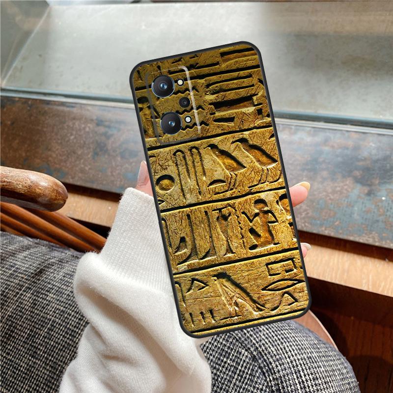 Чехол Египетские Иероглифы для Realme 15 Pro GT7 GT6 11 12 13 14 Pro Plus C55 C51 C53 C35 C33 C61 C65 C67 C71 C75