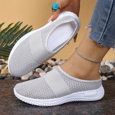 Женские тапочки, женские спортивные тапочки на толстой подошве, надетые снаружи, и женские дышащие полутапочки