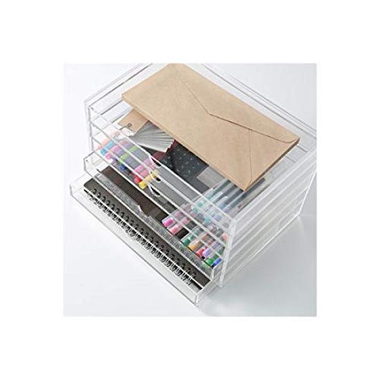 MUJI Акриловый штабелируемый 5 Ш x 17 см Г x 16 см Изделие Прозрачный корпус, Горизонтальный, Ярусы, Прибл.. 25,5 см В, Номер 15915491,