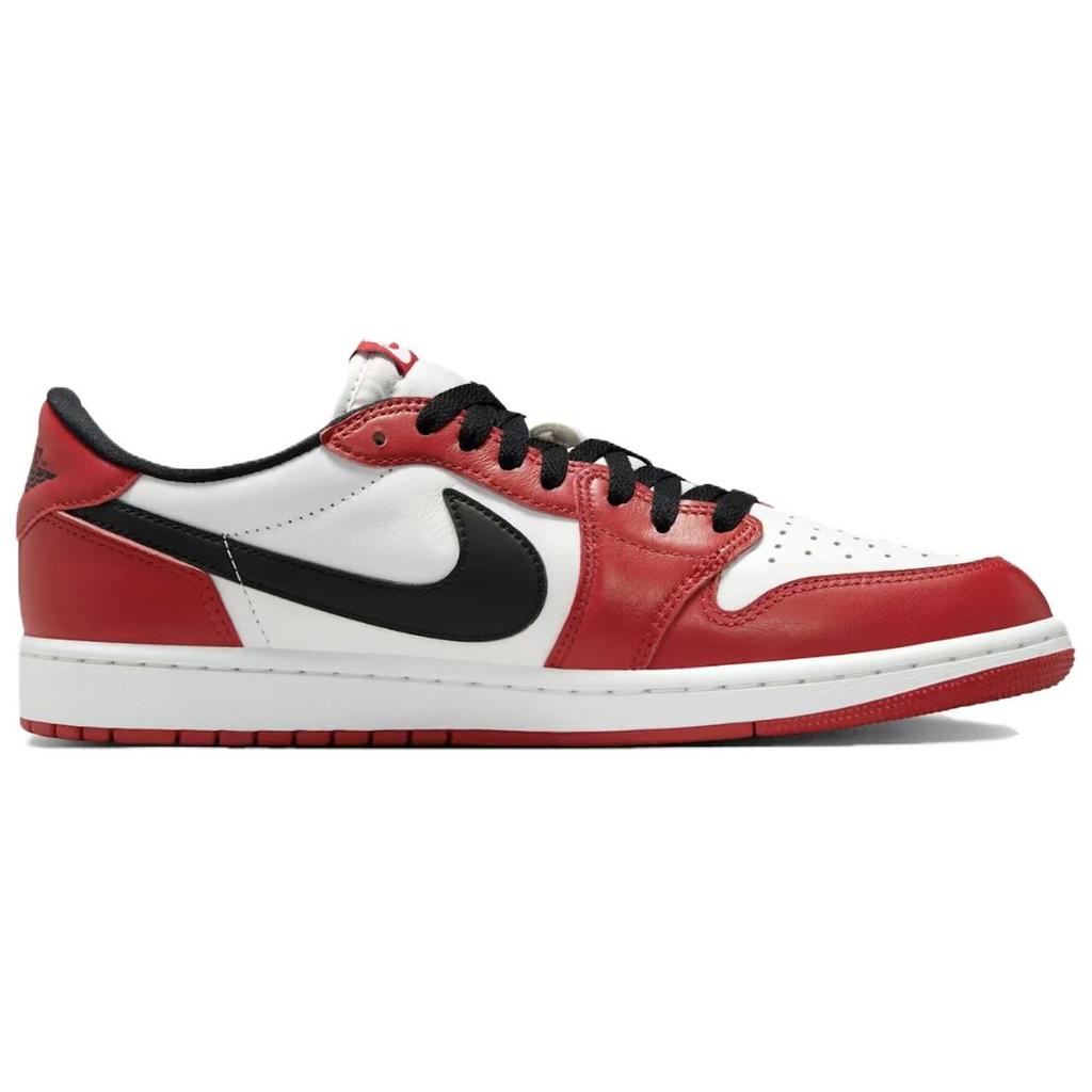 Кроссовки Air Jordan 1 Retro Low OG Chicago 2025 унисекс красные Varsity-красные черные HQ6998-600