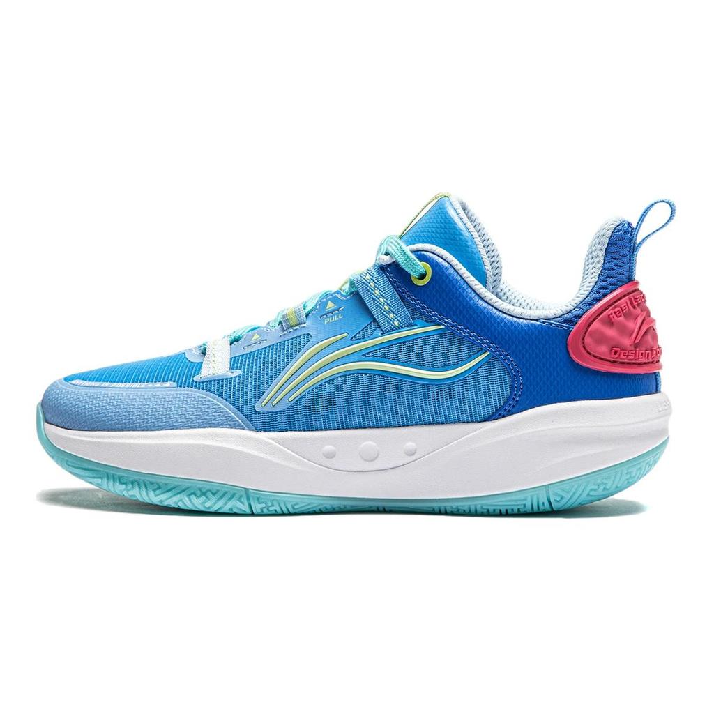 Li Ning Primary 3 V3 Mesh Antibacterial Low Top Kids Basketball Shoes Kids Sneaker Blue YKBU040-9