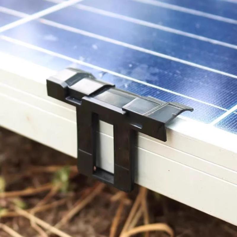 10/30Pcs Solar Panel Drainage Clips Roof Solar Panel Frame Cleaning Photovoltaic Panel Water Guide & Mud Clamp