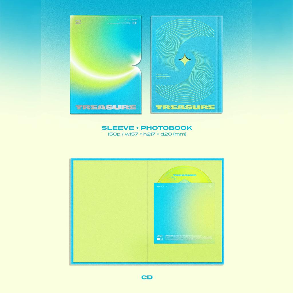 TREASURE Мини-альбом 2 SECOND STEP CHAPTER GREEN CD Фотобук Фотокарточка Селфи-фотокарточка Открытка Стикер Юнит-фотокарточка Юнит-большая открытка Постер 1