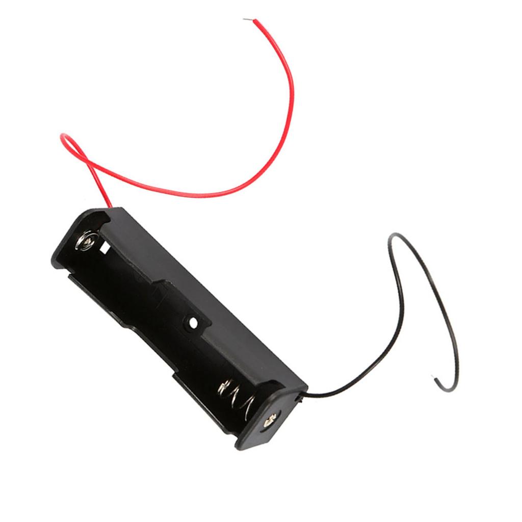 5pcs Plastic Battery Holder Storage Box Case for 1x 18650 Battery With Wire Leads