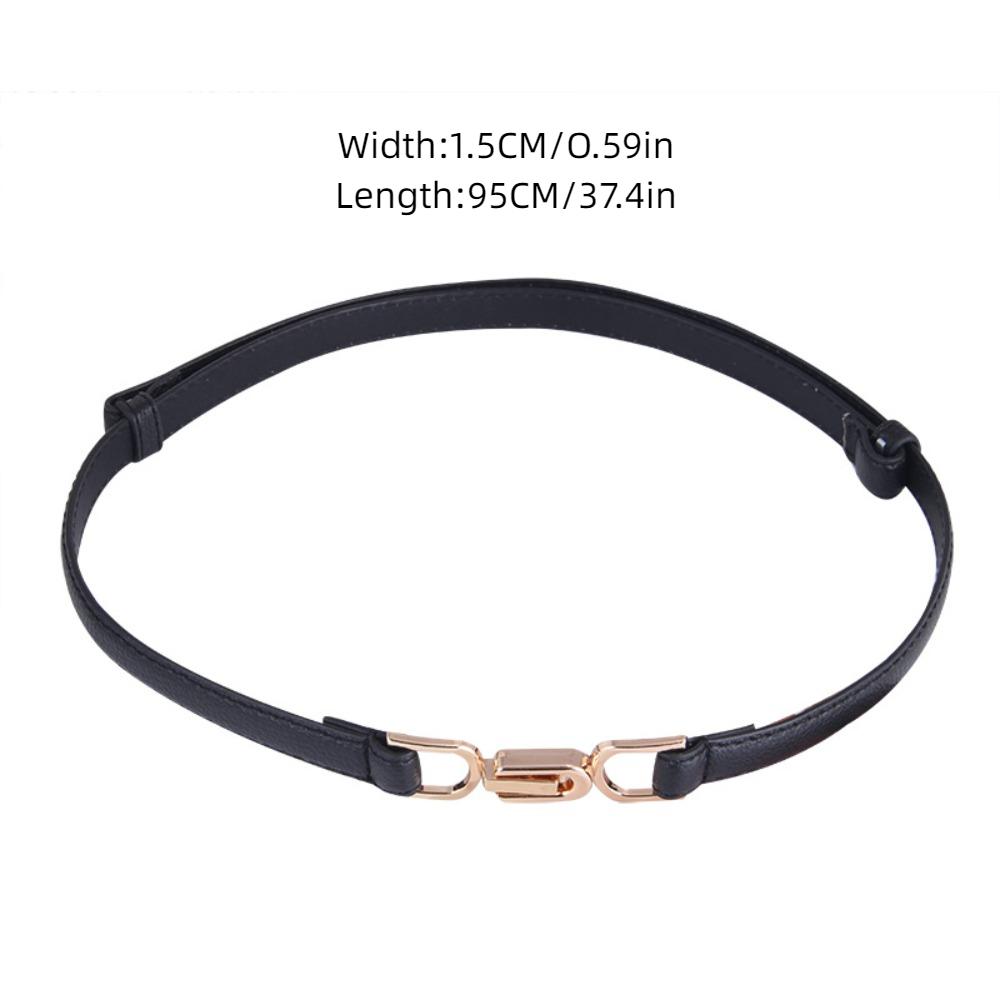 Пояс из искусственной ПУ кожи с золотой пряжкой, узкий, женский, тонкий, декоративный для платья