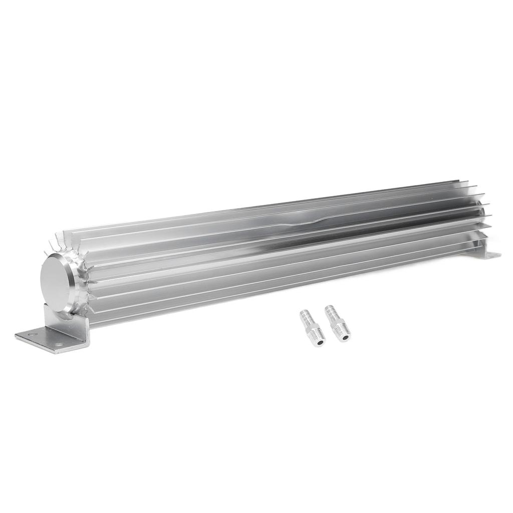 18in Transmission Dual Pass Cooler Finned Aluminum Anodized Universal for Most Cars Trucks