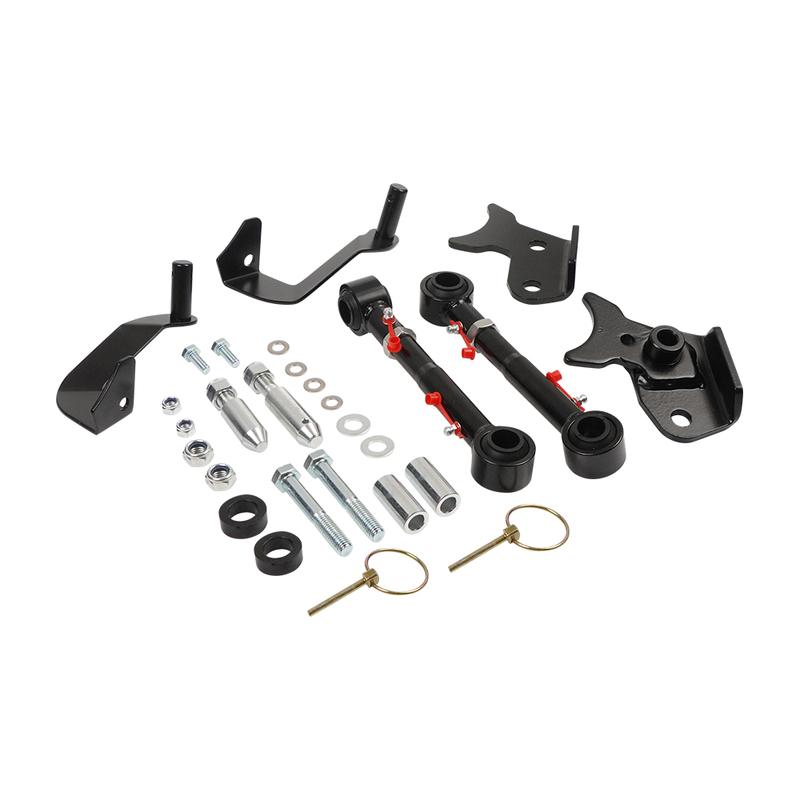 2.5"-6" Lift Adjustable Front Sway bar Link Quick Disconnect Black For Jeep 2019+ Wrangler JL PRC-1010-BK
