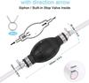 Pompe manuelle siphon - AIMOONSA - 10 mm - Tuyaux 1,2 m &amp; 0,8 m - Sphère caoutchouc - Tuyau PVC flexible