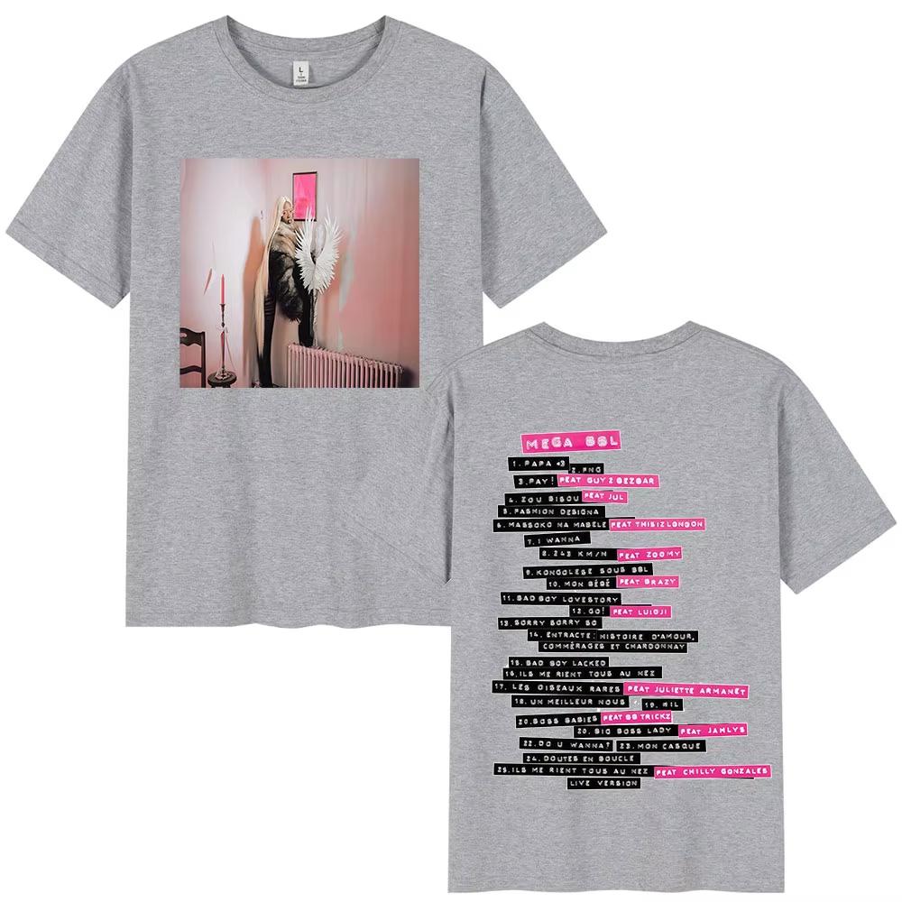 Rapper Theodora Mega Bbl album graphics 100Cotton music Tshirt Men 2026 New Summer Hip hop unisex Short sleeve shirt fan gifts