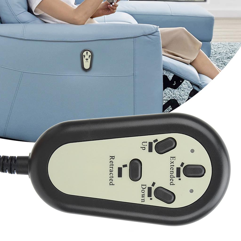 Electric Recliner Chair Sofa 4 Button Remote Control Hand Switch Controller for Dual Motor Recliner(Straight Head )