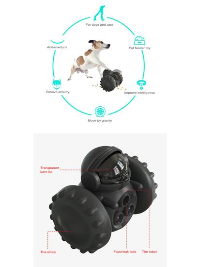 Non-Electric Puzzle Toy for Dogs and Cats: Interactive Food-Dispensing Toy for Pets