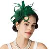 Formal Dress Feathers Mesh Headband Retro Fascinator Headdress  Masquerade Party