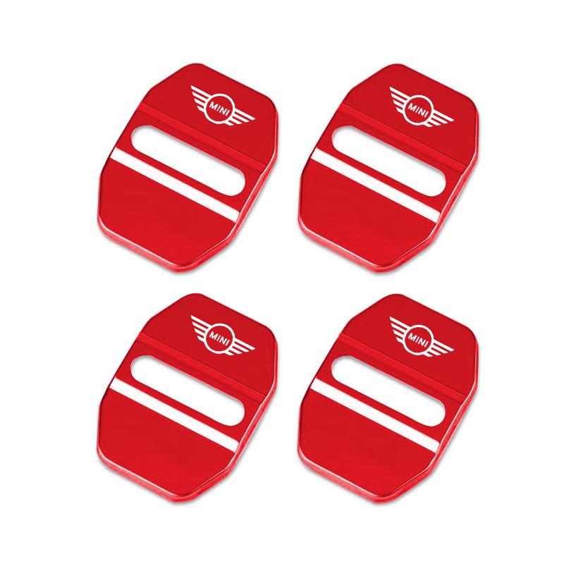 4Pcs Zinc Alloy Car Door Lock Buckle Protective Cover For MINI JCW Cabrio Cooper Countryman Aceman Clubman Coupe Paceman Hub Cap