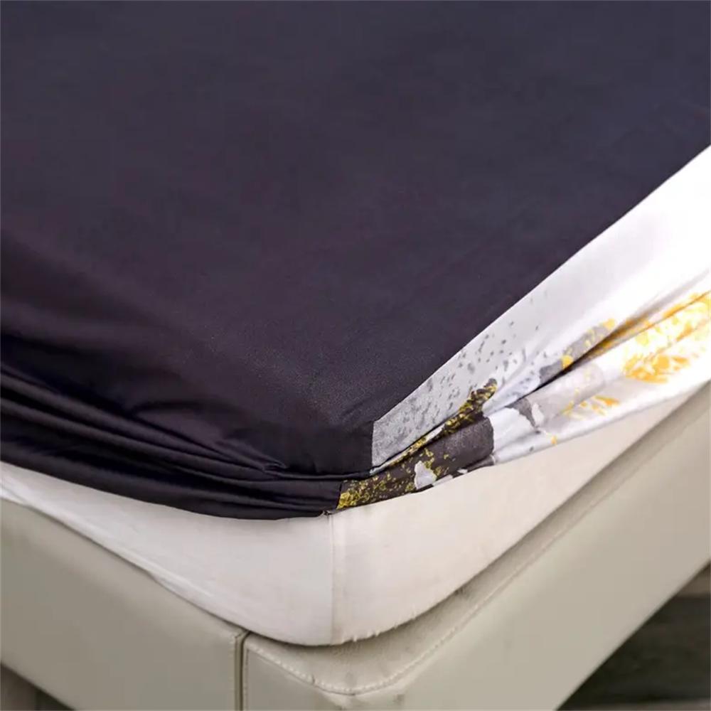 Feather Print Microfiber Bed Sheet Set with Pillowcases - Breathable All-Season Sanded Fabric, Machine Washable Bed Sheet