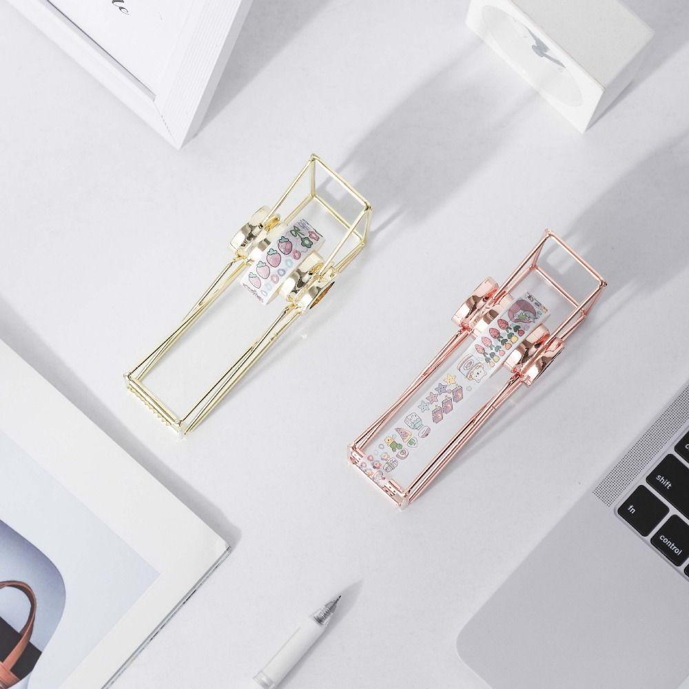 Rust-proof Manual Tape Cutter Non-slip Tape Storage Organizer Stylish Desktop Tape Holder Home