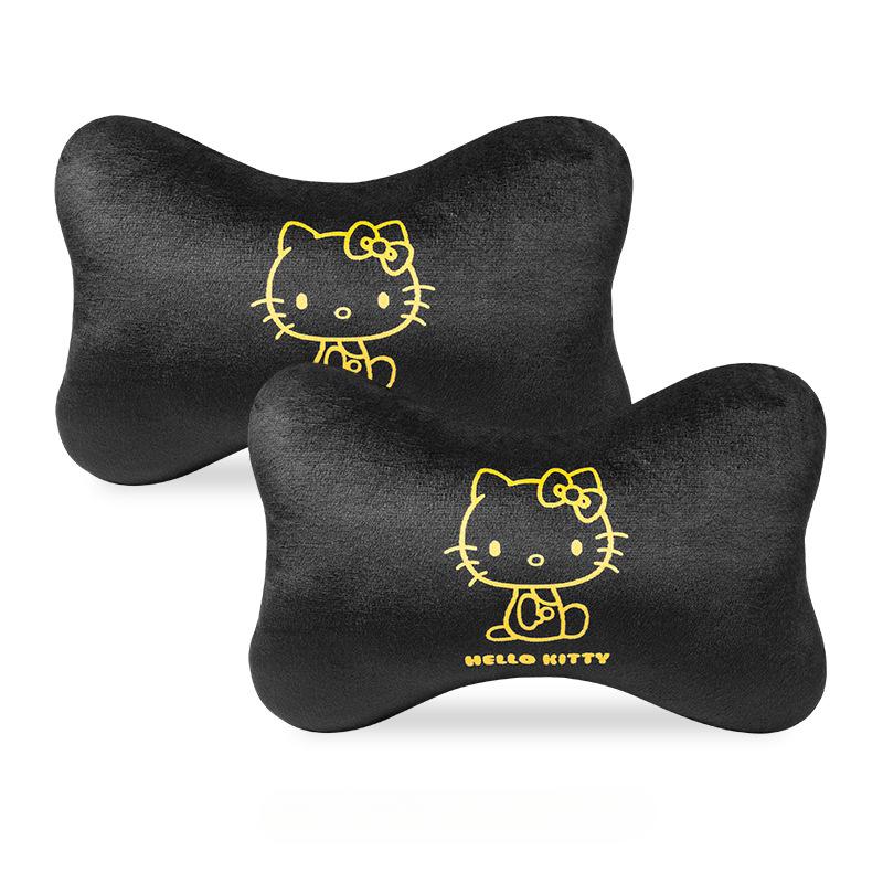 Подушка для шеи в машину Hello Kitty Мультяшная подушка-подголовник для автомобиля Автоаксессуары Салон Женская Кавайная Подушка на сиденье