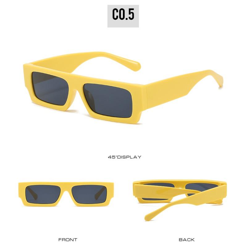 New Men Brand Shades Retro Square Sunglasses Vintage Small Rectangle Women Sun Glasses Luxury Eyeglasses Black White Eyewear