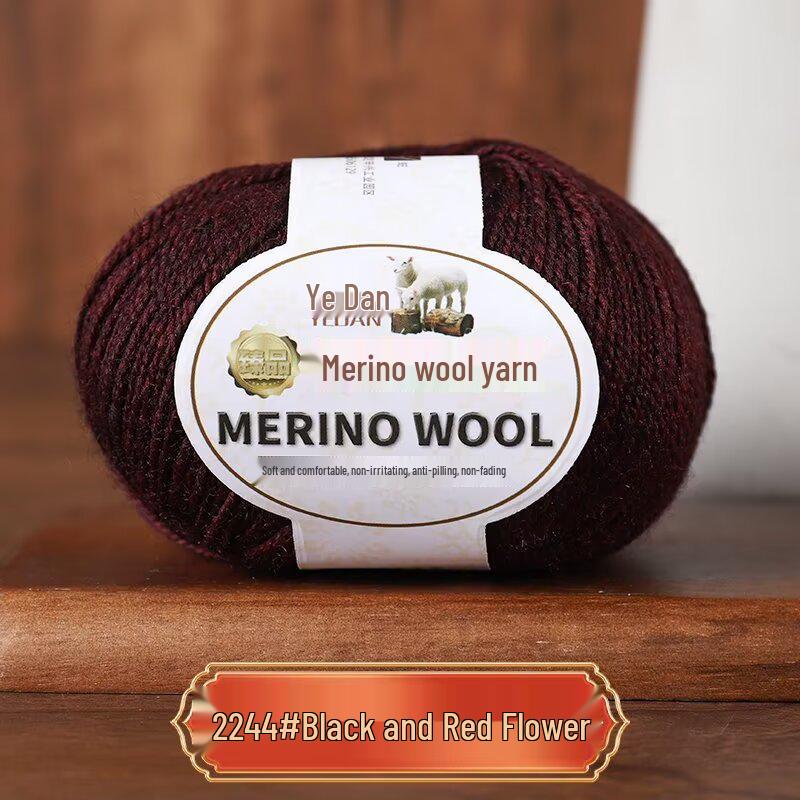 Пряжа из мериносовой шерсти средней толщины ручной вязки для свитеров, шарфов, шапок - 213 Овечья шерсть - 3 нити