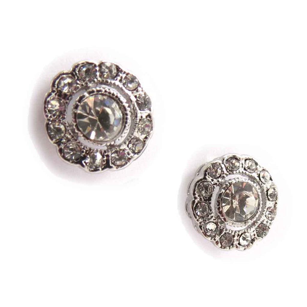 Les Trésors De Lily [J7841] — Белые дизайнерские серьги «Сисси» (12 мм)