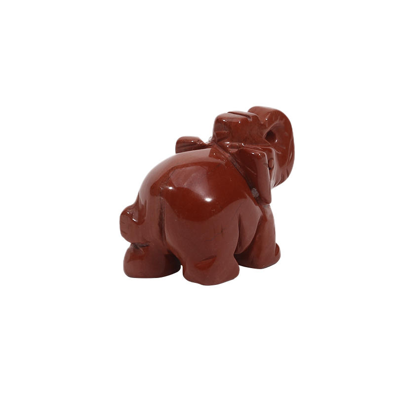 Natural Stone Elephant Statue Traditional Handcrafted Animal Shape Stone Small Home Decor Desk Ornament Exquisite Home Office Shop Car Decor Gift