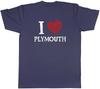 I Love Plymouth Unisexs TShirt Britains Ocean City Waterfront Tee Gift