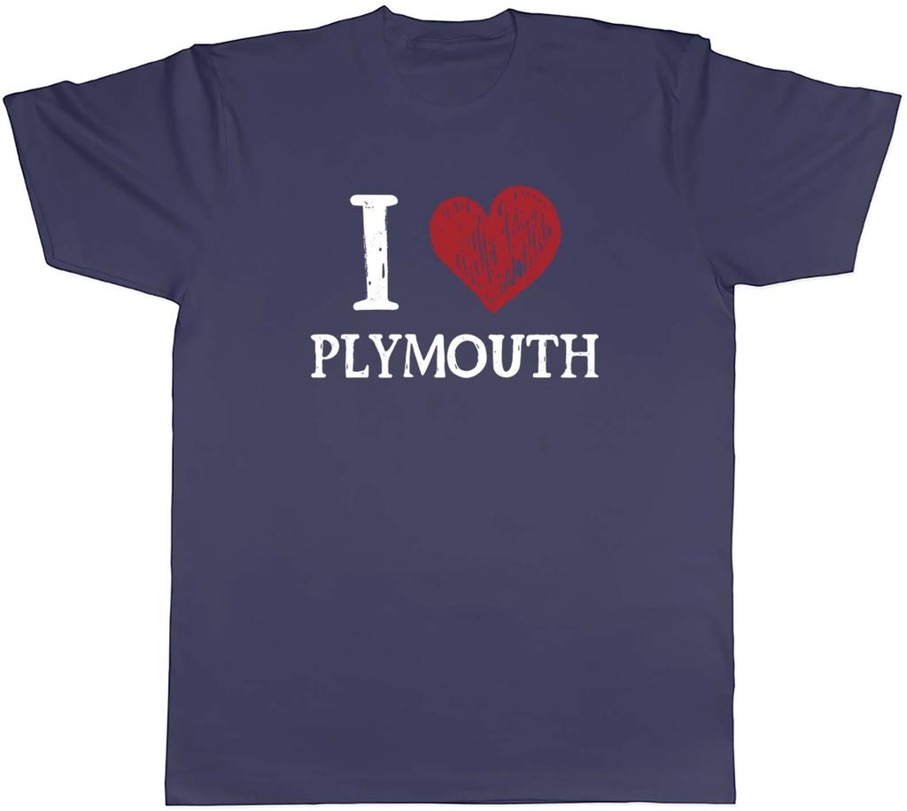 I Love Plymouth Unisexs TShirt Britains Ocean City Waterfront Tee Gift