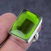 Peridot Gemstone Handmade 925 Sterling Silver Gift Jewelry Ring Size 7 y8k89