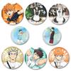 32/44/58mm Cartoon Figures Kenma Kozume Badge Anime Haikyuu!! Brooches On Backpack Clothes Handmade Round Enamel Pins Fans Collection Gift