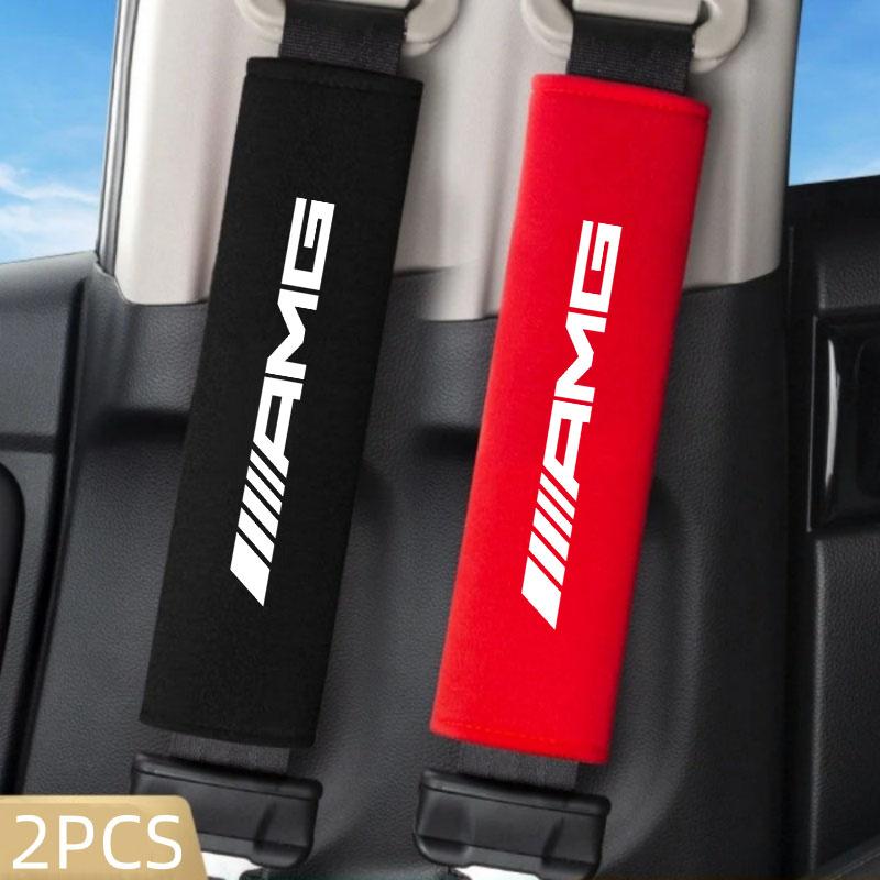 2Pcs Car Seat Belt Safety Belt Shoulder Cover For Mercedes Benz AMG W204 W205 W203 W211 W212 W213 W201 W210 W124 W126 W140 AY1