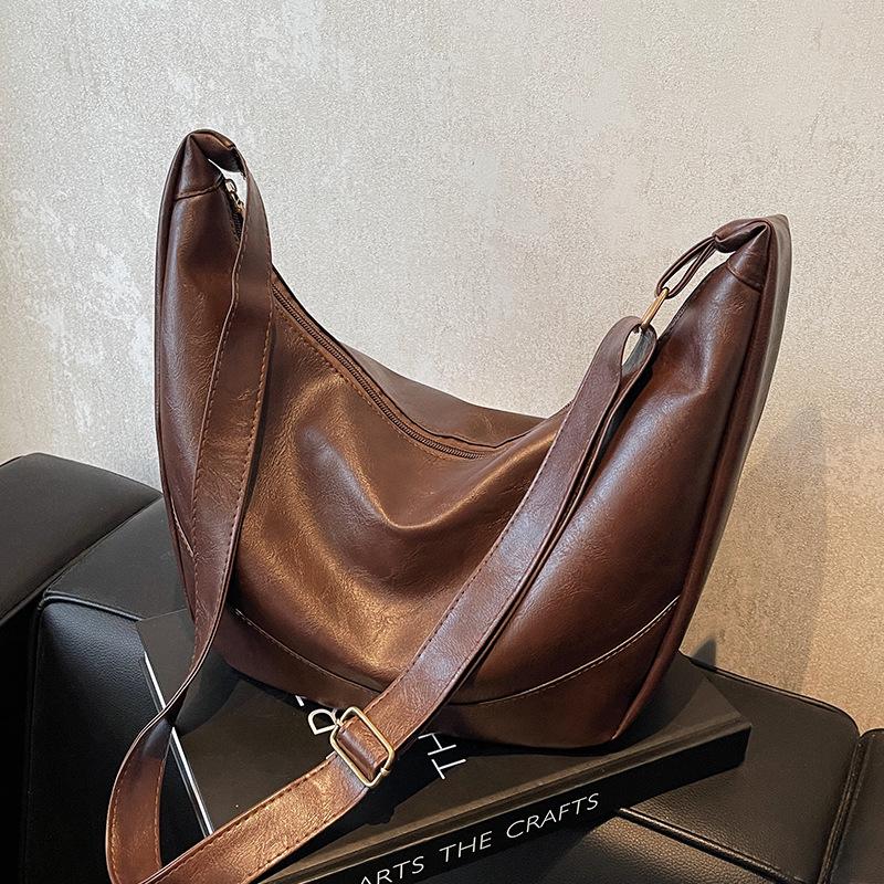 Повседневная большая вместимость однотонная весенняя новая модная новая ретро простая сумка-тоут через плечо с пельменями