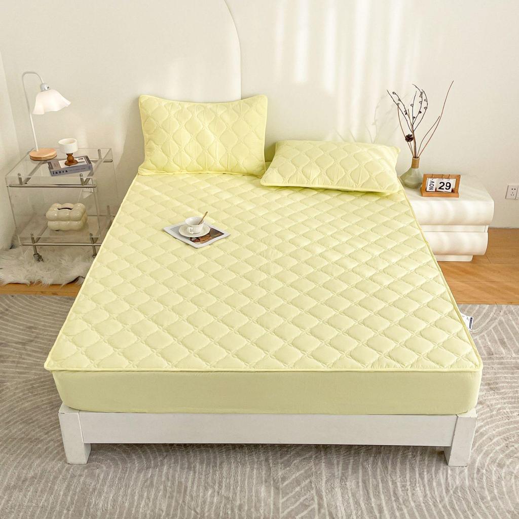 Class A Pure Cotton Quilted Waterproof Non-Slip Antibacterial Fitted Mattress Protector for Hotel and Home Use