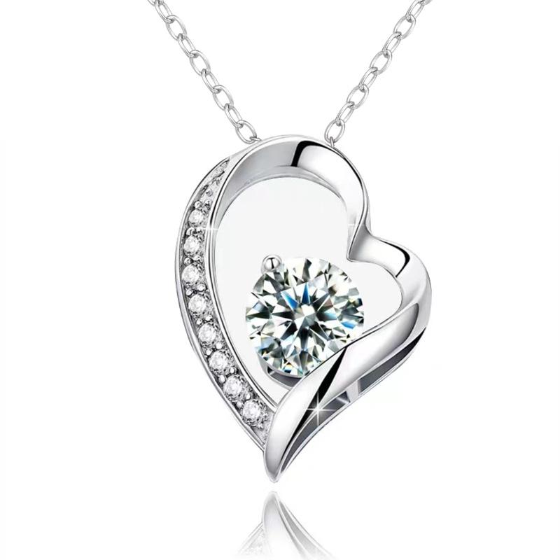 GemChic женское ожерелье с подвеской, женская мода, простой дизайн, смысл, подарок, циркониевый кулон в форме сердца, подарок на день рождения, Рождество, ювелирное изделие