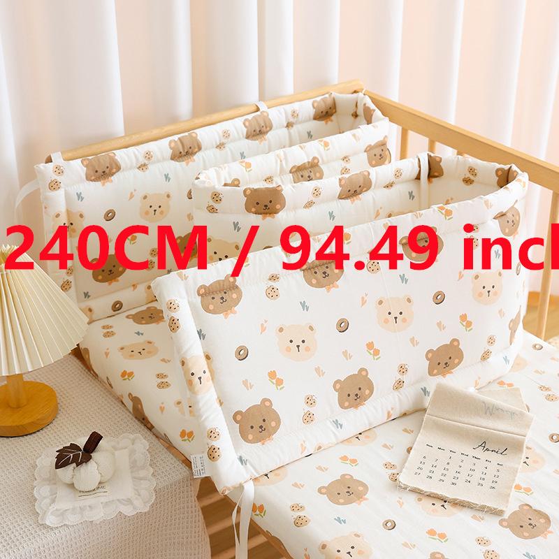 2025 Baby Crib Fence Soft Cotton Bag Anti-collision Strip Children's One-piece Bed Fence Spliced Bed Protection Cloth Baby Fence