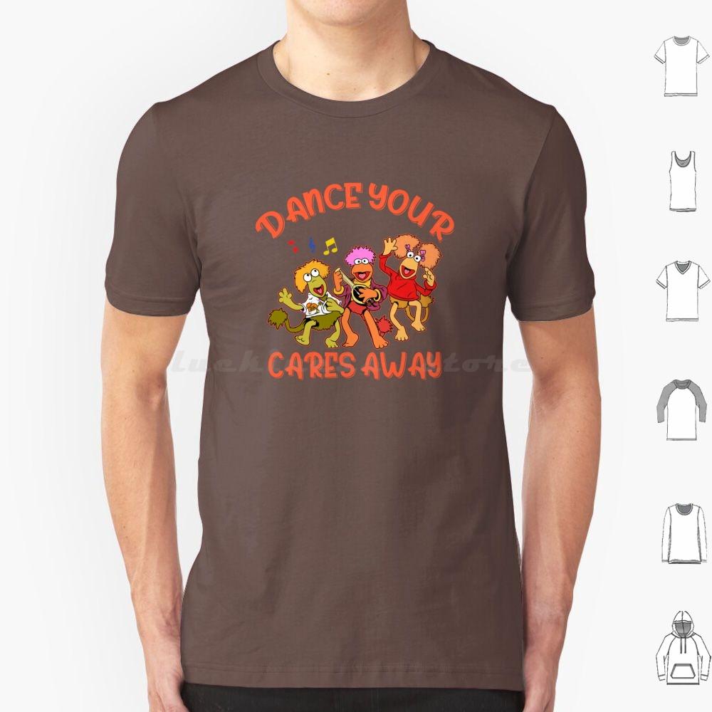 Fraggle Rock T Shirt Cotton Cool Tee Fraggle Boober Wembley Gobo Mockey Dance Your Cares Away Doozer 80s Tv Show Retro Music
