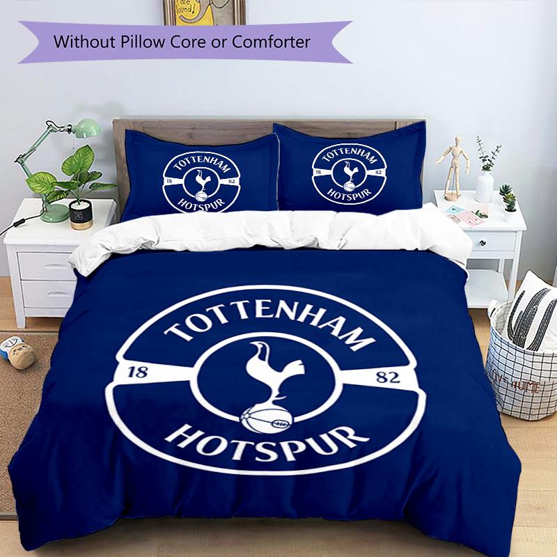 Tottenham Hotspur Pattern Bedding,Quilt Set Quilt Cover Pillowcase Home Birthday Gift (1*duvet cover+2*pillowcase,without core)