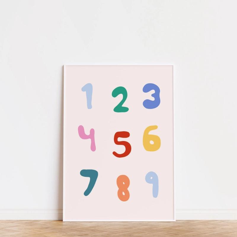 Красочный детский цифровой текст Вдохновляющие цитаты Постер Веселое вдохновляющее произведение искусства Позитивные цитаты для детей Декор для комнаты родителей