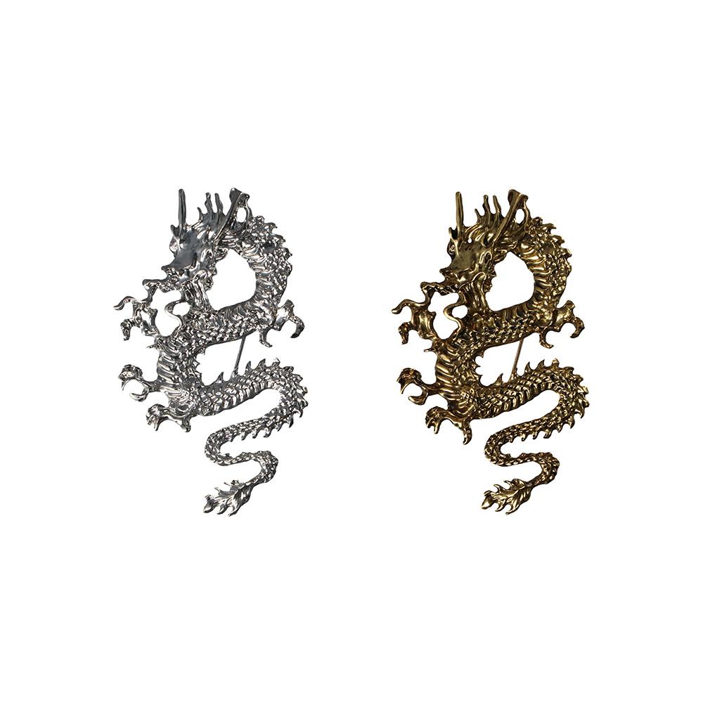 Style Zinc Zinc Alloy Legend Animal Lapel Pins Vintage Men Brooch Metal Dragon Badge Suit Coat Collar Pins