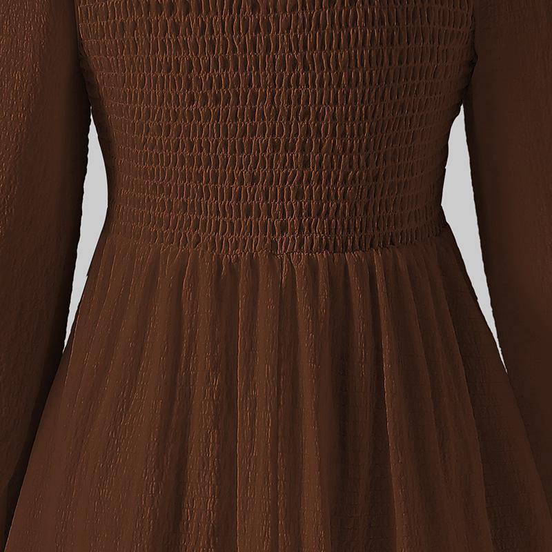 Элегантное французское платье-принцесса с квадратным вырезом и рукавами-фонариками для девочек - Коллекция Осень/Зима 2025