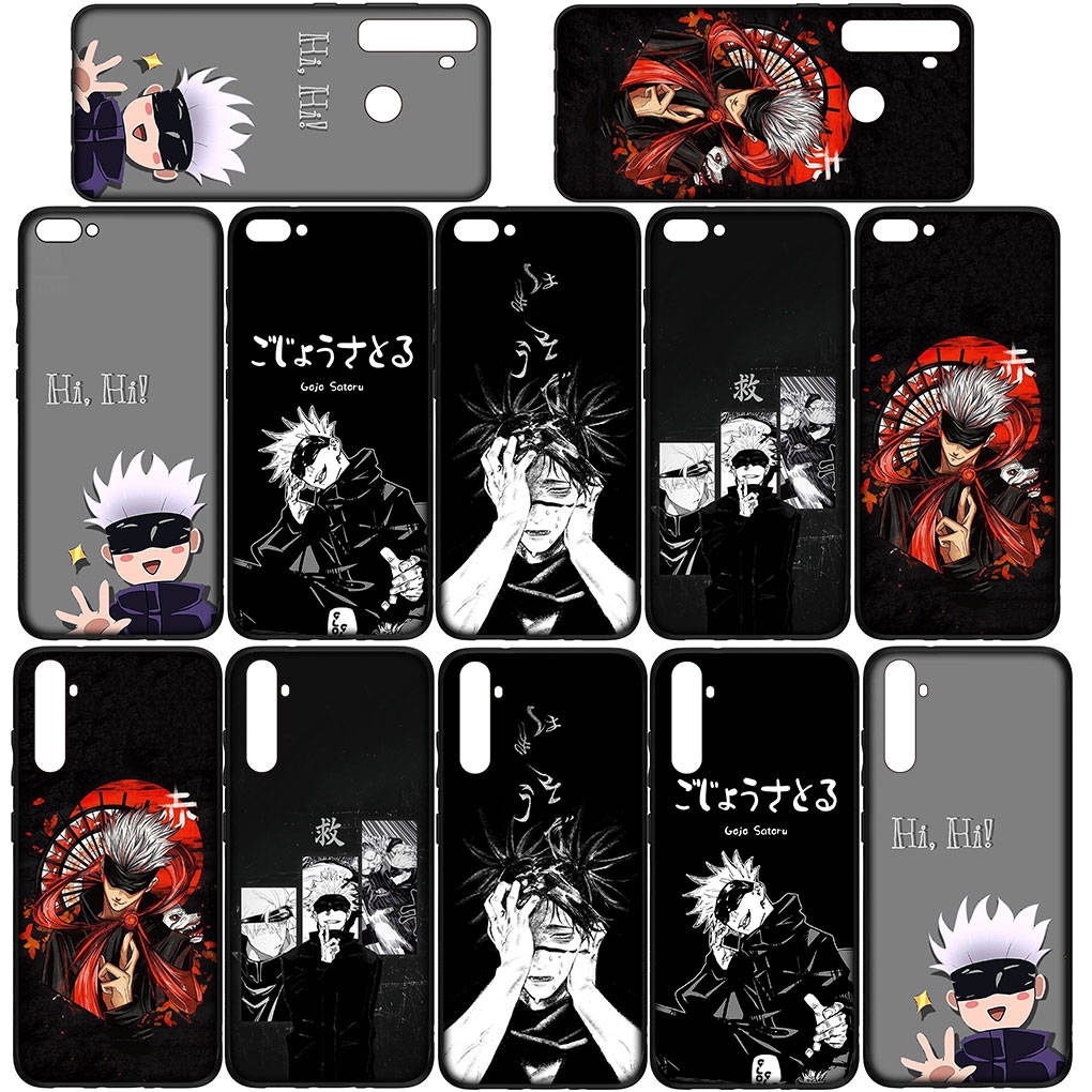 Чехол для телефона Samsung Galaxy S25 S24 S23 iPhone 16 15 Xiaomi Redmi Note 14 13 12 16E X 11 Pro Max OPPO Moto Huawei Jujutsu Kaisen Gojo Satoru Cover