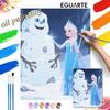 Disney Frozen Snow Queen and Snowman Digital Oil Painting Art Kit Handmade Coloring Painting Home Decor