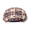 Vintage Newsboy Cap Y2k Plaid Painter Cap Retro Women's Beret  Streetwear