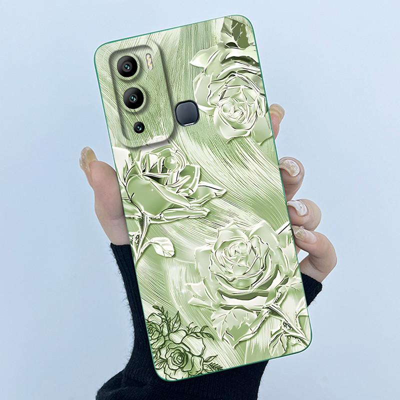 Чехол для Infinix Hot 12i hot 12 Play Задняя крышка Цветок бабочки Мягкие силиконовые чехлы для Infinix Hot12i 12Play Hot12 Телефон Funda